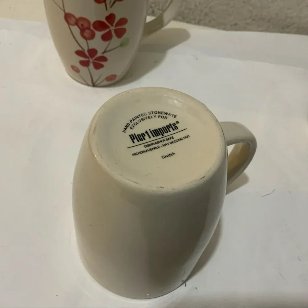 Pier 1 imports 3 pc Coffee Cup Mug Set